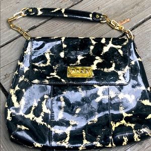 Tory Burch  black patent chain luxe